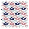 Bacati - Aztec Coral/Mint/Navy Navy Bamby Embroidered Blanket - 2 of 3
