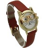 OLIVIA PRATT CAT FACE LEATHER STRAP WATCH - 3 of 4