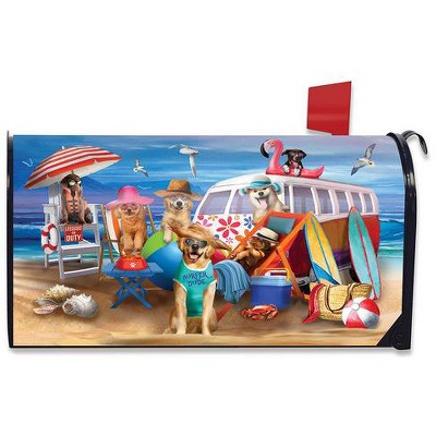 Briarwood Lane Summer Mailbox Cover  - Standard Size - Dog Days Beach For Summer Mailbox Cover