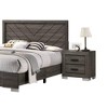 Royal Hampton Classic King Size Bed, Wood Grain, Strong Block Legs, Taupe Brown - 4 of 4