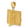 Black Bow Jewelry 14k Yellow Gold and Navy Blue Enamel 3D Passport USA Pendant - 3 of 4