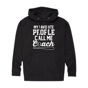 Men's - Instant Message - My Favorite People Call Me Coach Graphic Fleece Pullover Hoodie - 1 of 4