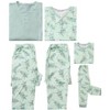 cheibear Christmas Tree Long Sleeve Tops with Pants Lounge Family Sleepwear Pajama Sets Green - 3 of 4