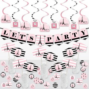 Big Dot of Happiness Paris, Ooh La La - Paris Themed Baby Shower or Birthday Party Supplies Decoration Kit - Decor Galore Party Pack - 51 Pieces - 1 of 4
