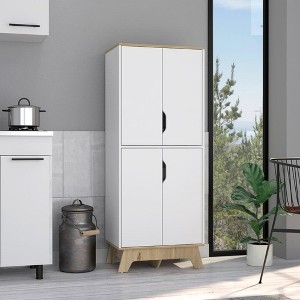 Okak Modern Sideboard Cabinet Freestanding Kitchen Pantry with 2 Doors and 5-tier Storage Shelve - 1 of 4