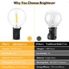 Itopfox 100FT LED Outdoor String Lights with 52 Shatterproof G40 Dimmable Bulbs, 2-Pack Waterproof Hanging Lights for Patio Backyard Porch Party - 4 of 4