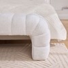 Kumasinova Modern Upholstered Armless Bed Bench, Channel Tufted Entryway Bench, Multi-Purpose Chenille Ottoman Foot Stool for Living Room, Bedroom - 3 of 4