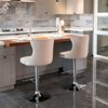Kumasinova 25"-33" Swivel Bar Stools with Tufted High Back,Luxury Velvet Counter Height Back Stools with Gas Lift & Silver-Plating Footrest - 2 of 4
