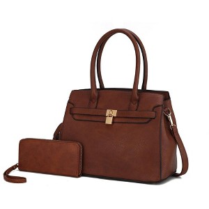 MKF Collection Bruna Satchel Bag with a Matching Wallet by Mia K - 1 of 4