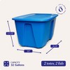 HOMZ Stackable and Nestable Heavy Duty Plastic Storage Container with 4 Way Handles - 4 of 4