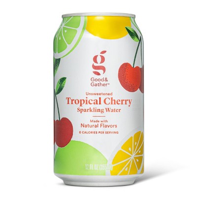 Tropical Cherry Sparkling Water - 8pk/12 fl oz Cans - Good & Gather&#8482;