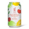 Tropical Cherry Sparkling Water - 8pk/12 fl oz Cans - Good & Gather™ - image 2 of 3