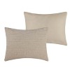 Greenland Home Fashions Velvet Crush Khaki Sham – Quilted Pillow Cover in Neutral Crushed Velvet, Soft Luxe Glam Look - 3 of 4