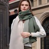 Anna-Kaci Women's Color Block Scarf with Soft Cozy Fabric Modern Neutral Tones and Textured Design - 2 of 3