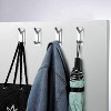 Hachikiko Towel Hook/Adhesive Hooks - Wall Hooks for Coat/Robe/Towels Stick on Bathroom/Kitchen 4-Pack, Stainless Steel - 4 of 4
