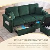 L-Shaped Sofa Couch Modern Convertible with Storage Ottoman USB Ports Cup Holders for Living Room 76.38in - 3irtyhousy - 2 of 4