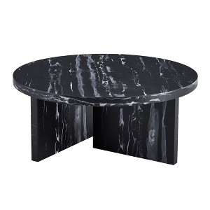 NicBex Modern 31.4" Round Coffee Table with Solid Frame for Living Room and Office - 1 of 4