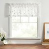 Ellis Curtain Chatham 100% Polyester Tailored Embroidered Sheer Rod Pocket Valances 70" x 15" White - 2 of 4
