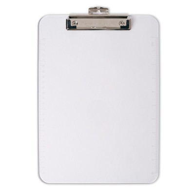 Charles Leonard Plastic Clipboard, Clear (Pack of 6)