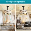 POWLIG 20-in Farmhouse Boho Caged Ceiling Fan with Light Included - 2 of 4