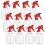 Juvale 12 Pack Empty Plastic Spray Bottles, 16oz/500ml Red Refillable Containers Trigger Sprayers for Plant, Cleaning Supplies