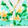 Women's Ribbed Floral Print Longline Triangle Bikini Top - Shade & Shore™ Multi - 4 of 4