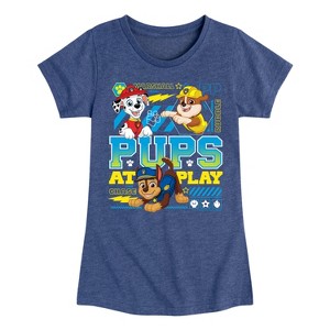Girls' - Paw Patrol - Pups At Play Fitted Short Sleeve Graphic T-Shirt - 1 of 4