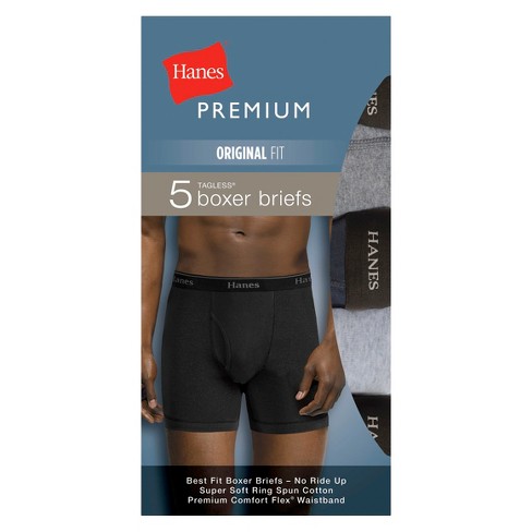 Hanes Premium Men's 5pk Boxer Briefs : Target