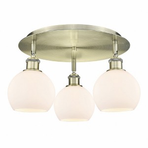 Athens - 3 Light Flush Mount In Industrial Style-8.63 Inches Tall and 17.75 Inches Wide - 1 of 1