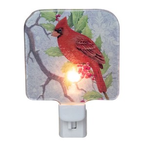 Northlight 4" Red Cardinal Glass Christmas Night Light - 1 of 4