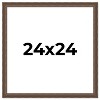 PosterPalooza | Square Elegant Brown Picture Frame - UV Acrylic, Foam Board Backing, Hanging Hardware - 2 of 4