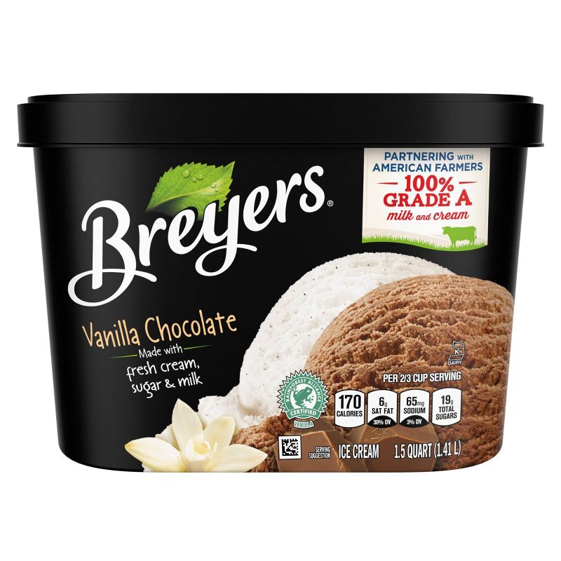 Breyers Vanilla Chocolate Ice Cream - 48oz, 4 of 8