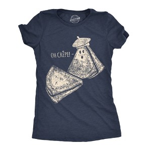 Womens Funny T Shirts Oh Crepe Sarcastic Graphic Novelty Tee For Ladies - Crazy Dog Women's T Shirt - 1 of 4