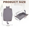 Unique Bargains Foldable Desk Organizing Key Coin Cat Design Jewelry Storage Tray 7.7" x 5.1" x 4" - 2 of 4