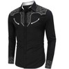 Clearlove Men's Western Cowboy Shirt Embroidered Long Sleeve Casual Button Down Shirt - 4 of 4