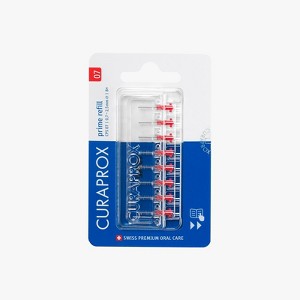 Curaprox CPS 07 Prime Refill Red, 8-Pack Interdental Brushes for Gentle Cleaning of Tight Gaps - 1 of 4