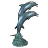 Design Toscano Twin Dolphins in Tandem Bronze Garden Statue - 2 of 4