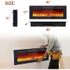 40 Inch Ultra-Thin Recessed Electric Fireplace, Wall Mounted Linear Fireplace Heater with Remote & Touch Screen - 4 of 4