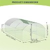 Large Metal Chicken Coop, Dome Shape Chicken Coop with Double Door, Chicken Run with Waterproof and Anti-UV Cover, for Outdoor Farm Yard - 4 of 4