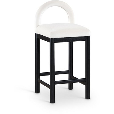 Meridian Furniture,Conrad Cream Velvet Counter Stool