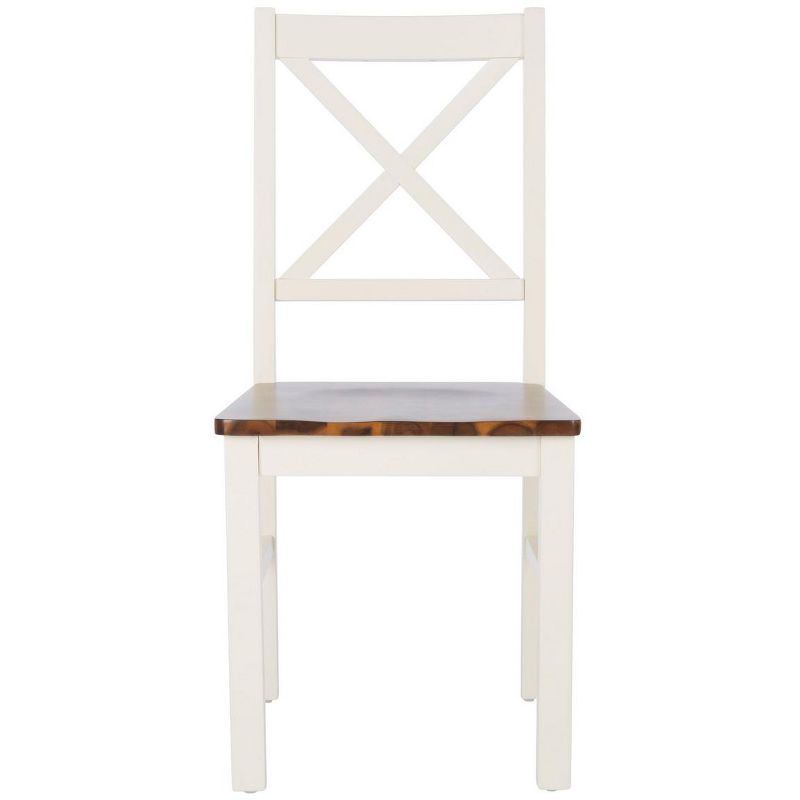 Akash Dining Chair (Set of 2) - White/Natural - Safavieh., 3 of 10