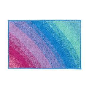 Tie-Dye Sky Kids' Bath Rug - Allure Home Creations: Cotton, Machine Washable, Abstract Pattern, Kids Bathroom Mat - 1 of 4