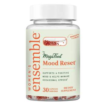 MegaFood Mood Reset, Mood Support - Helps Manage Occasional Stress, Vegetarian Capsules -30ct