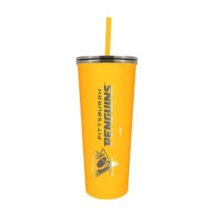 NHL Pittsburgh Penguins 24oz Skinny Tumbler with Straw - 1 of 4
