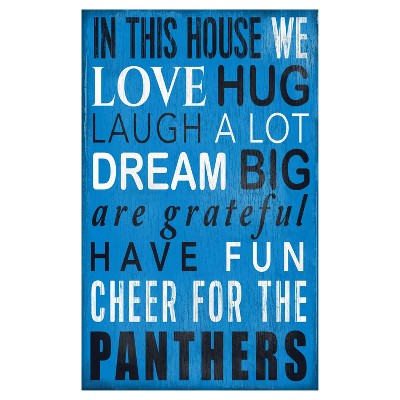 NFL Carolina Panthers Fan Creations Round Distressed Sign