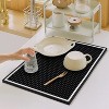 LunaLulinlk Premium Bar Mat 18"x12" Coffee Mat, Dish Drying Mat, Durable & Stylish Service Counter Top Dish Drying Mat,Glass - 2 of 4