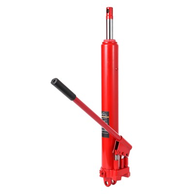 8 Ton Air/Hydraulic Long Ram Jack, Engine Hoist Cylinder with Air Pump & Clevis Base, Long Ram Jack for Engine Hoists, Garage Cranes, Farm, Mechanical