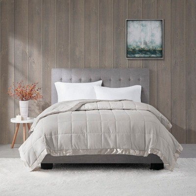 NicBex Microfiber Cooling Blanket with Satin Trim,Lightweight Bed Blanket,Soft Cold Blanket for Bedroom