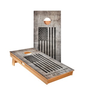 Full American Black Flag Cornhole Boards - ACA Star Series - 1 of 3