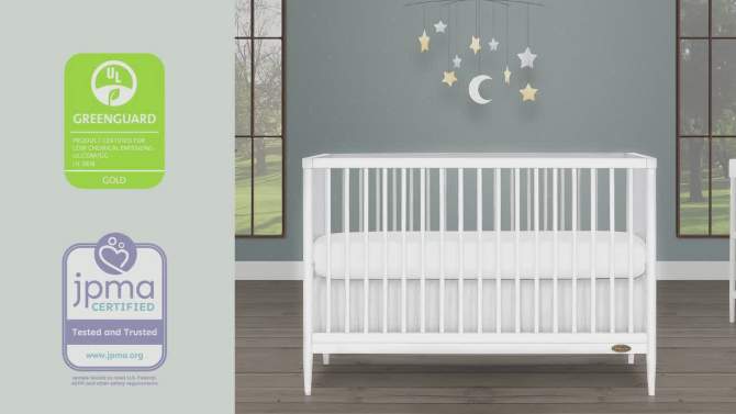Dream On Me Clover 4-in-1 Modern Island Crib with Rounded Spindles, 2 of 9, play video